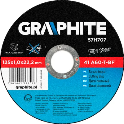 Produktbild von Graphite Metall Trennscheibe 125 x 1,0 x 22,2 mm