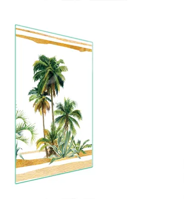 Produktbild von Glasschneidebrett 35x52 Palmen