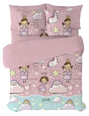 Bettwäsche-Set Morgana, rosa, 105 cm, 3-teilig