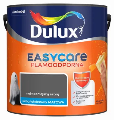 Produktbild von Latex-Wandfarbe Innen matt, schmutzabweisend, Grauton Stärkstes Grau, 2,5 L