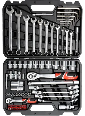 Immagine prodotto di Set di utensili da 1/4" e 1/2", 77 pezzi.