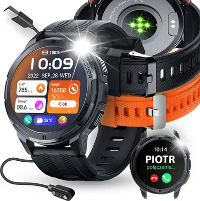 Zdjęcie produktu dla Smartwatch Męski Menu Pl Wodoodporny Sport Smart Watch Rozmowy Puls 3 Paski