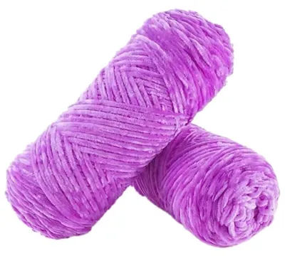 Obrázek produktu pro Samtgarn, příze na háčkování a pletení, chlupatá vlna, 100 g, světle fialová