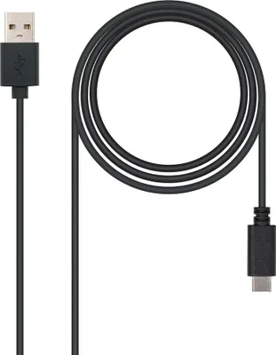 Produktbild von USB A zu USB-C-Kabel NANOCABLE 10.01.210 Schwarz