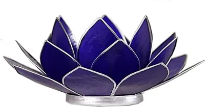 Immagine prodotto di Chakra della luce atmosferica del loto 6 finiture in argento indaco - 13,5 cm