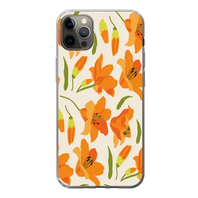 Produktbild von MuchoWow® Handyhülle Schutzhülle Hülle für iPhone 13 Pro Max Blumen - Lilie - Muster Silikon Softcase Handy Hülle - Mobiltelefon
