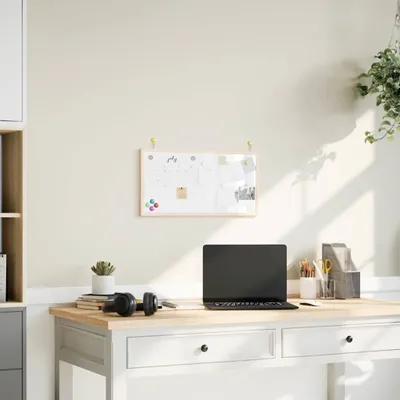 Produktbild von Möbel Magnetisches Whiteboard mit Rahmen aus massivem Kiefernholz 60 x 30 cm - Pinnwände &56530