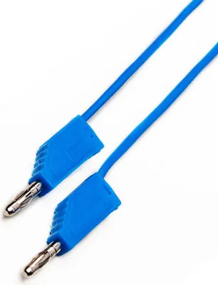 Produktbild von Messleitung 50 / 100 cm rot, schwarz, gelb, grün, blau - Farbe/Art: 50cm blau