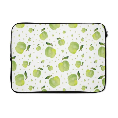 Produktbild von MuchoWow® Laptop Hülle 14 ZollÄpfel - Grün - Muster Laptoptasche - Laptoptasche - Stoßsicher - Schutzhaube