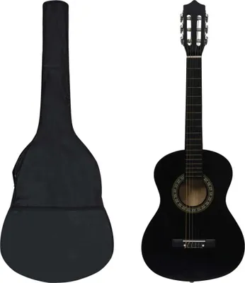 Immagine prodotto di The Living Store Set di 8 pezzi di chitarra classica per principianti nero 1/2 34"