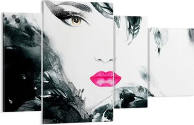 Produktbild von Bild auf Leinwand - Leinwandbild - Frau Abstraktion - 120x70cm - Wand Bild - Wanddeko - Wandbilder - Leinwanddruck - Bilder - Kunstdruck - Wanddekoration - Leinwand bilder - Wandkunst - DL120x70-3663
