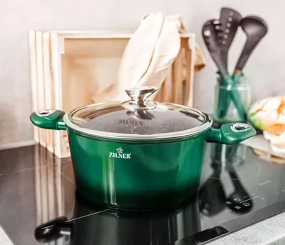 Obrázek produktu pro ZILNER 21dílná mramorovaná sada nádobí Emerald Noir Zl-8542