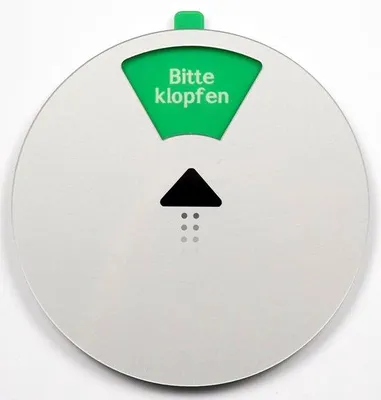 Produktbild von Türschild Frei/Belegt - Grau - Mit Schiebe-Funktion