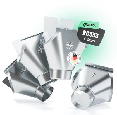 Produktbild von greate 4x Einhangstutzen verzinkt für Dachrinne 333/100 - Germany - Rinnenstutzen für halbrunde 333 mm Dachrinnen