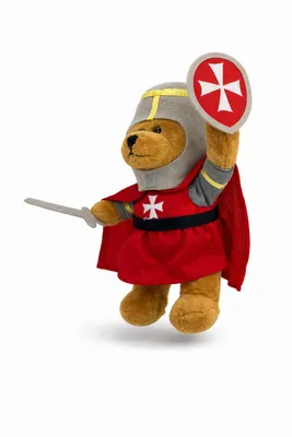 Produktbild von Teddybär Ritter 22 cm Kuscheltier Plüschtier Stofftier mit Schwert und Schild Ritterkostüm Geschenk für Kinder