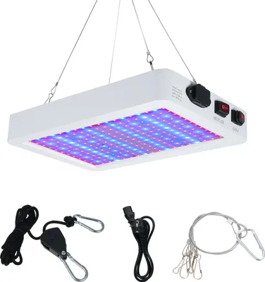 Obrázek produktu pro 216LEDs Grow Light for Indoor Plants Full Spectrum Veg and Bloom Plant Growth Lamp Waterproof Hanging Plant Growing Lamps for Seedlings Flowers Greenhouse Indoor Gardening