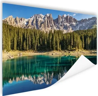 Produktbild von MuchoWow® Poster Berg - Wald - Strand 60x40 cm - Schlafzimmerdekoration