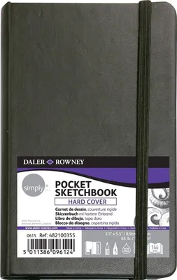 Obrázek produktu pro Daler Rowney Simply Sketchbook Simply Skicář 72 8,9 x 14 cm 100 g Black