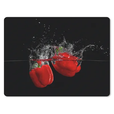 Produktbild von MuchoWow® Mauspad Mousepad Paprika - Gemüse - Stilleben - Wasser - Rot 23x19 cm - Mousepads - Maus Mat - Pad - Mausunterlage - Schreibtischunterlage - Mauspad