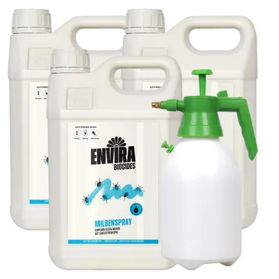 Produktbild von Envira Milben Abwehrspray 3x5L mit 2L Drucksprüher