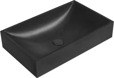 Produktbild von Sapho TARANT Betonwaschbecken mit Auslauf, 58x36cm, Schwarz Granit