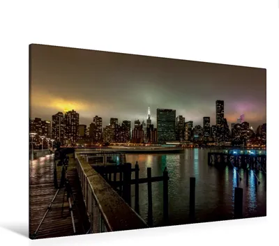 Produktbild von Calvendo  Textil-Leinwand 120 cm x 80 cm quer Skyline New York, Krause Kurt; 7334877