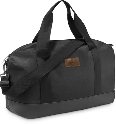 Produktbild von zagatto Reisetasche Handgepäck Schwarz, 30x40x16 cm, 19L, ZG823, für Ryanair Wizzair, aus hochwertigem Codura mit schmutz- & schadensresistentem Futter, wetterfest, verstärkter Öko-Leder-Boden, Innentasche mit Reißverschluss, zwei Riemenlängen, 340g, Basic AIR Kollektion