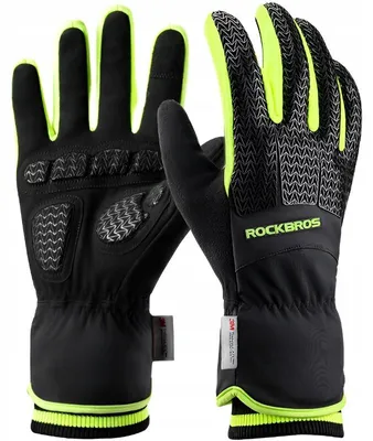 Obrázek produktu pro Rockbros Dlouhé zimní cyklistické rukavice zateplené dotykové XXL