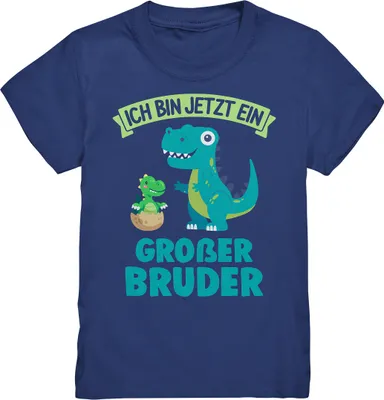 Produktbild von Dinos Großer Bruder Dinosaurier T-Shirt – Indigo / 152/164 (12-14)