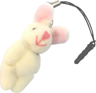 Produktbild von Hase Häschen Kaninchen Handyanhänger Miniblings Osterhase Plüsch weiß Ostern
