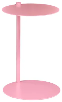 Obrázek produktu pro BELIANI Odkládací stolek růžový kovový 35 x 52 cm moderní minimalistický malý stolek obývací pokoj