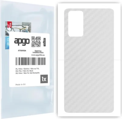 Produktbild von apgo Rückseite Schutzfolie für Samsung Galaxy Note 20 -  Hinten Schutzfolie Carbon Transparent (durchsichtig), Rückseite Folie schützt vor Kratzern und Fingerabdrücken