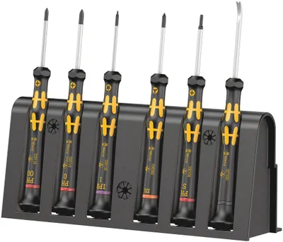 Image de Wera Kraftform Micro 6 ESD Smartphone-Reparaturset 1 Set Tournevis droit