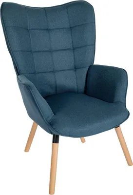 Produktbild von Bequemer Sessel – Elegantes Design – Stoffbezug, langlebiges und trendiges Design | Farbe: blau