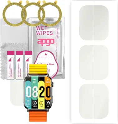 Produktbild von apgo 3 Stück Schutzfolie, Matt, kompatibel mit Kieslect Ks Smartwatch, Hydrogel Displayschutzfolie mit Positionierhilfe, Displayfolie, robust und kratzfest