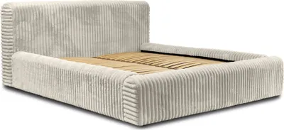 Produktbild von FEDVE Polsterbett Doppelbett Kostar Bett Bettkasten Schlafzimmer 180x200 cm Creme (Vito 23)