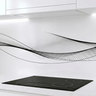Produktbild von Küchenrückwand Eleganz 60x300 cm – monolithische ABS-Platte mit Direktdruck, Spritzschutz Küche & Bad, Fliesenspiegel