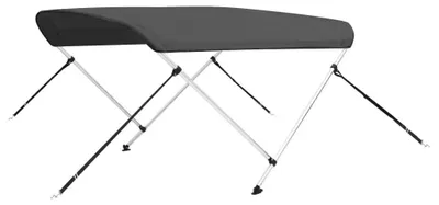 Zdjęcie produktu dla Bimini, osłona przeciwsłoneczna do łodzi - 2-arkuszkowa - 180x150x110 cm - ochrona przed promieniowaniem UV - wodoodporna - kolor khaki