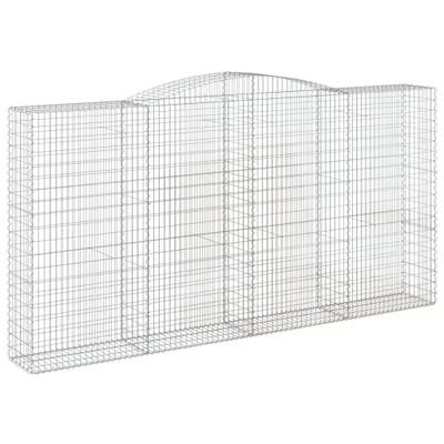 Produktbild von vidaXL Gabione mit Hochbogen 400x50x200/220 cm Verzinktes Eisen