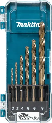 Immagine prodotto di Makita HSS-CO Bohrer Set 6 tlg. 2.0 mm, 3.0 mm, 4.0 mm, 5.0 mm, 6.0 mm, 8.0 mm