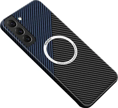 Obrázek produktu pro Pro Samsung Galaxy S25 Plus 5G MagSafe Design Ultra Thin Carbon Texture Case Blue / Black