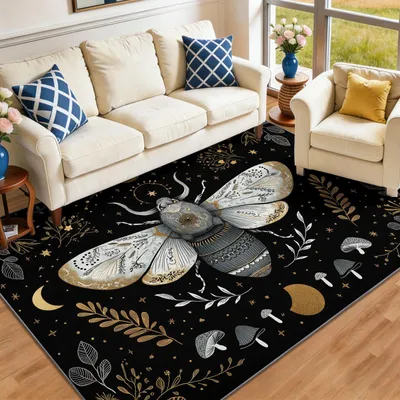 Productafbeelding van Antislip Vloerkleed voor Woonkamer met Vlinderprint
