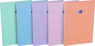 Produktbild von Oxford Notizblock Pastell 210 x 315 Seyès 80 Blatt