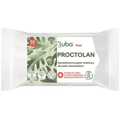 Produktbild von Luba Med Proctolan Spezielles Toilettenpapier für Hämorrhoiden, 50 Blatt