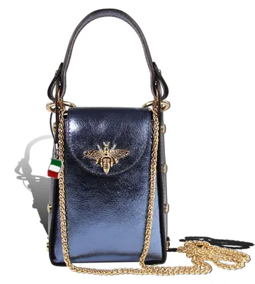 Produktbild von Florence Tasche blau metallic Leder D2OTM802M