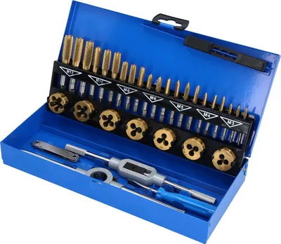Image de Brilliant Tools TiN Jeu d'outils de taraudage, 32 pièces