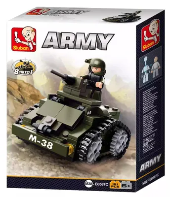 Produktbild von Sluban M38-B0587 Army 8 Into 1. 8 Separate Sets In A Display Box. All 8 Combined