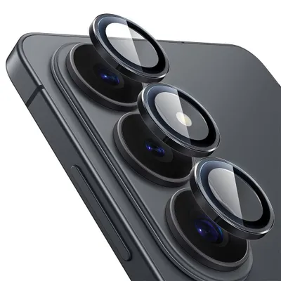 Obrázok produktu pre Lito – Ochranné sklo na fotoaparát, ochranné sklo na objektív fotoaparátu pre Samsung Galaxy S26 / S26 Plus – čierna farba