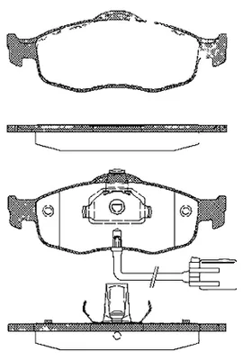 Produktbild von TRISCAN Bremsbeläge Bremsklötze mit Warnkontakt 8110 16160