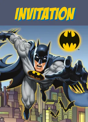 Produktbild von Batman Einladungskarten 8 Stück